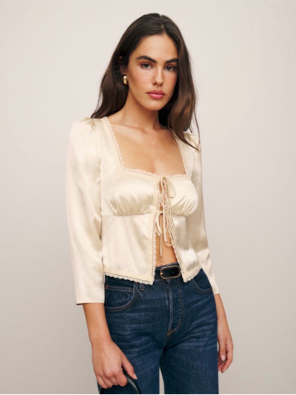 Reformation Lucinda Silk Top